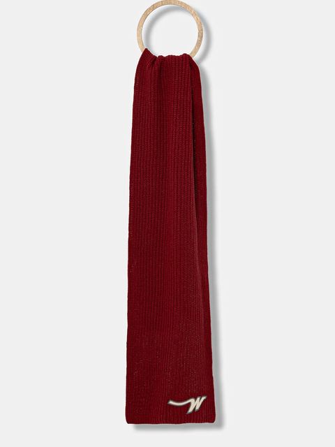 Weekend Max Mara szalik wełniany BARDIES damski kolor bordowy gładki 2525746035600 - zdjęcie produktu nr 1