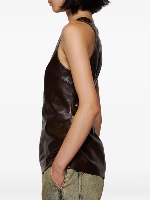 ENTIRE STUDIOS leather tank top - Brown
