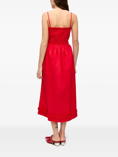 GANNI midi dress - Red