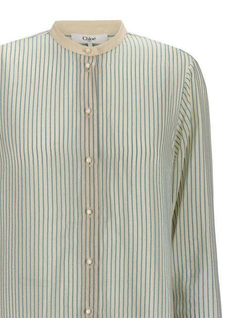 Chloé oversized silk blouse - Blue