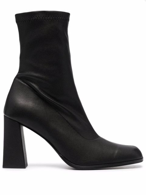BY FAR Philip stretch-leather ankle boots - Black - zdjęcie produktu nr 1