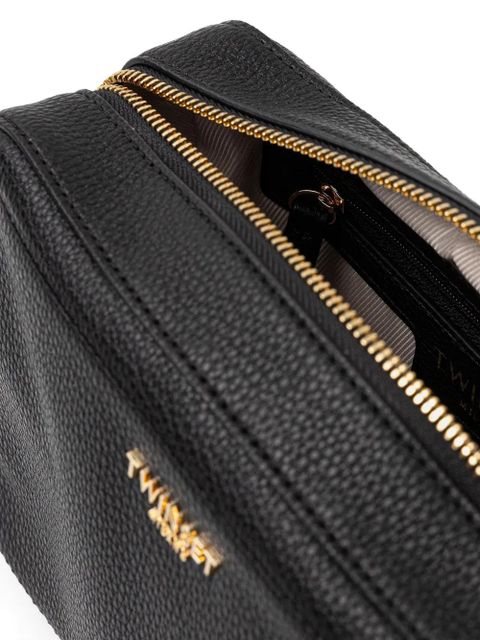 TWINSET logo-lettering cross body bag - Black