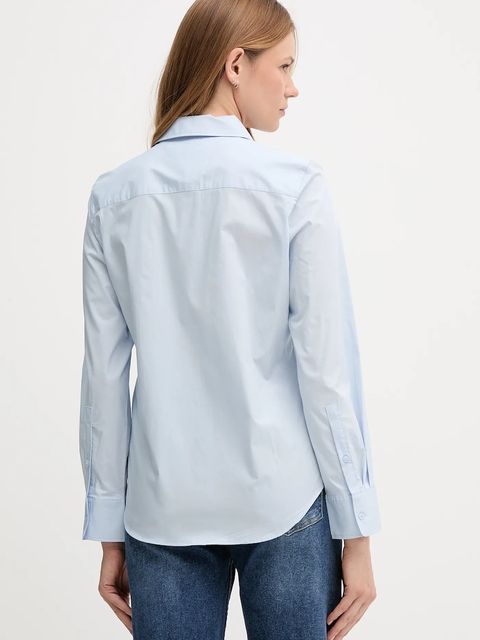 Tommy Hilfiger koszula damska kolor niebieski regular z kołnierzykiem klasycznym WW0WW47169 - zdjęcie produktu nr 2