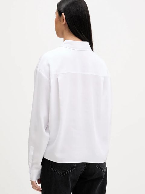 Karl Lagerfeld Jeans koszula damska kolor biały relaxed z kołnierzykiem klasycznym B1W11026