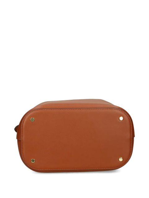Lauren Ralph Lauren top-handle leather bucket bag - Brown