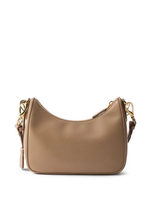 Prada mini Re-Edition leather shoulder bag - Neutrals