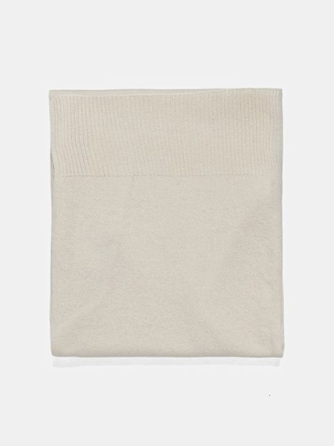 United Colors of Benetton szalik wełniany kolor beżowy gładki 1002DU01E