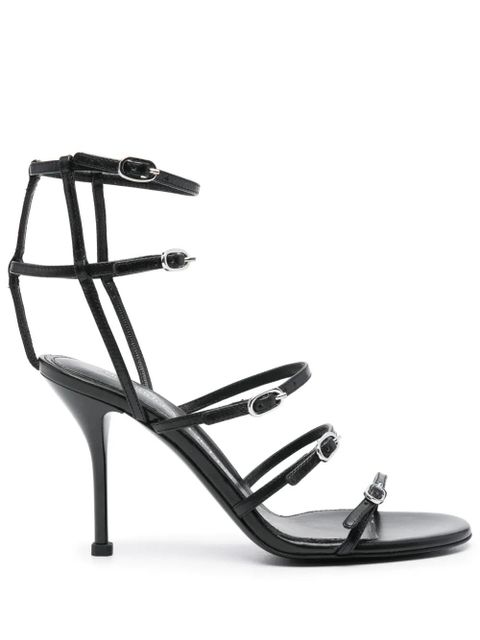 Alexander McQueen 95mm leather sandals - Black - zdjęcie produktu nr 1