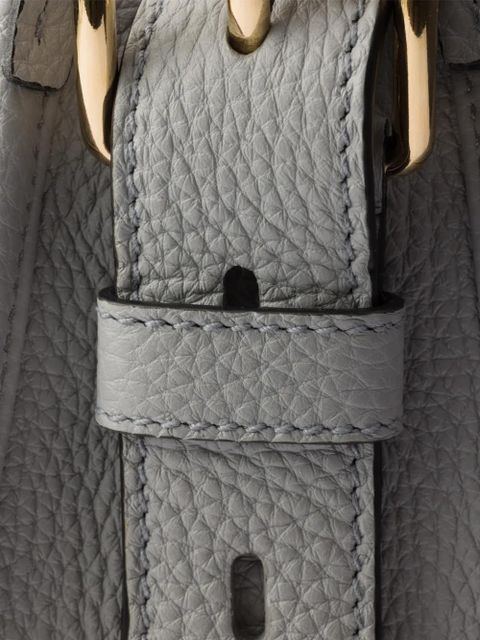 Prada logo-detail leather shoulder bag - Grey