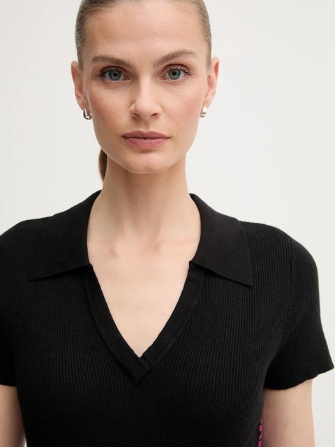 Dkny polo damski kolor czarny DJ4R0188