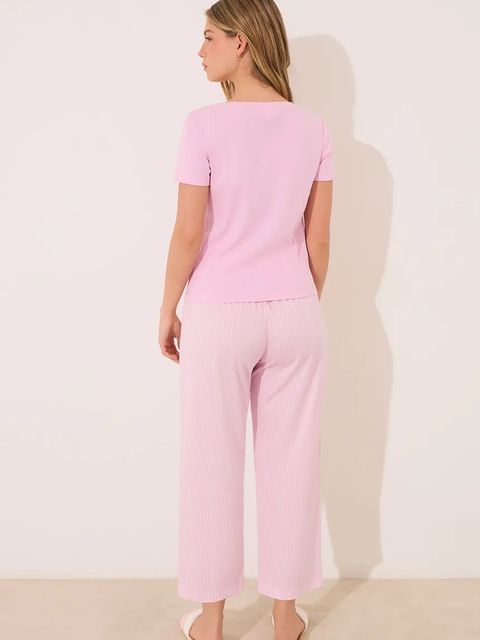 women'secret piżama bawełniana damska kolor różowy bawełniana 3599221