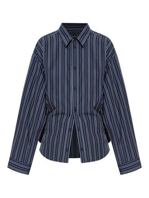 Balenciaga striped button-up shirt - Blue - zdjęcie produktu nr 1