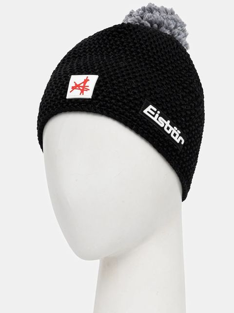 Eisbar czapka z dodatkiem wełny Jamie Pompon MÜ SA kolor czarny E33171 - zdjęcie produktu nr 2
