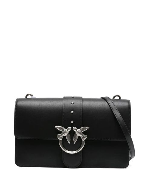 PINKO small Love One Classic leather crossbody bag - Black - zdjęcie produktu nr 1