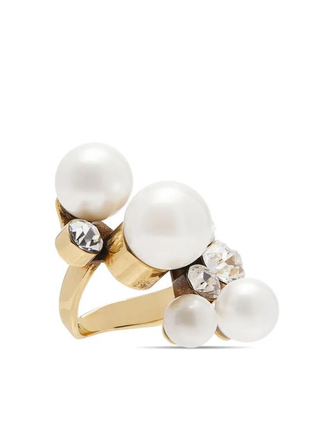 DRIES VAN NOTEN ornamented brass ring - Gold - zdjęcie produktu nr 1