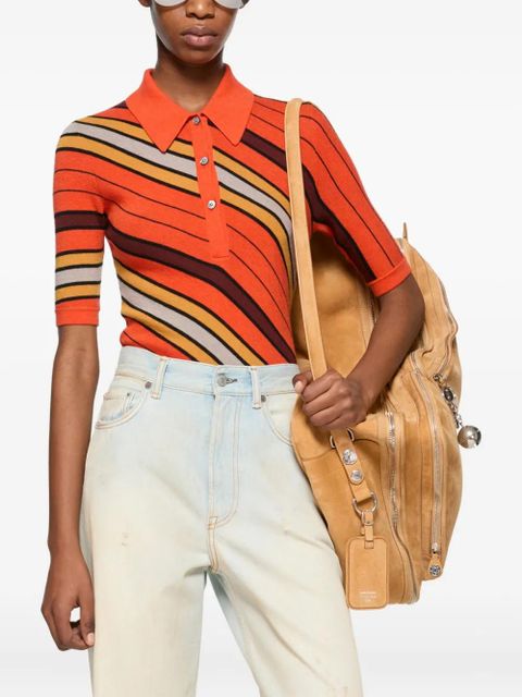Acne Studios striped polo shirt - Orange