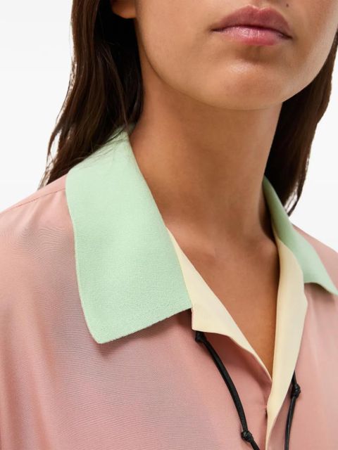 Versace silk-poplin crop shirt - Pink