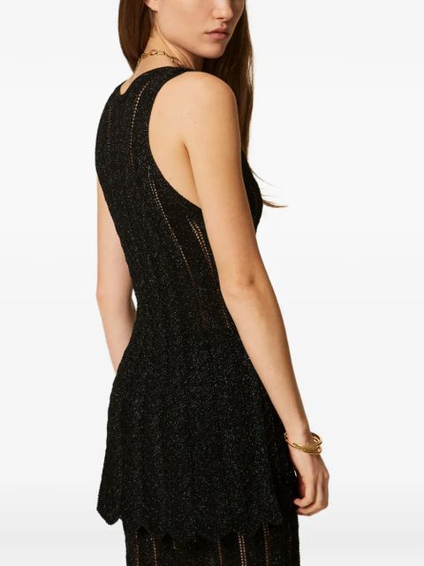TWINSET knitted V-neck vest - Black