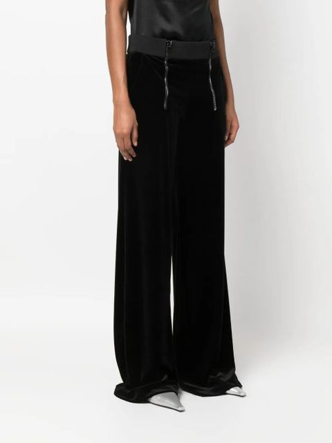 TOM FORD high-waisted wide-leg trousers - Black