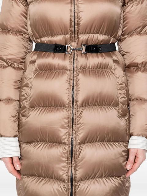 Max Mara hooded belted puffer jacket - Brown