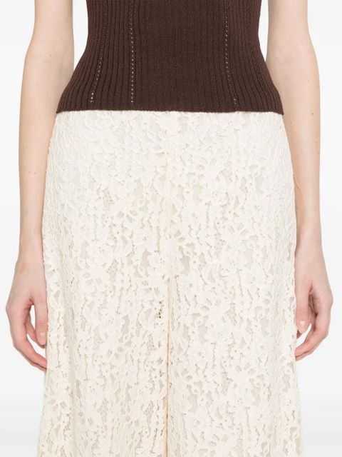 TWINSET lace trousers - White