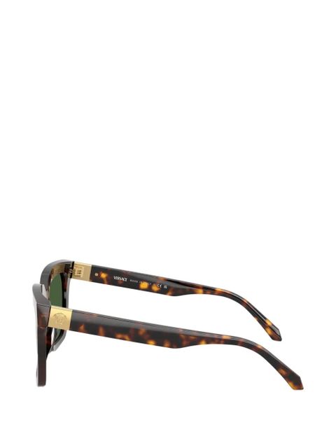 Versace Eyewear square-frame logo sunglasses - Brown