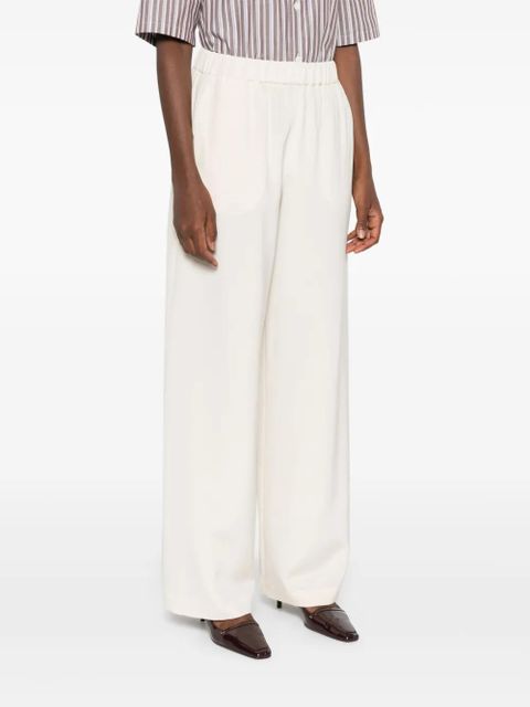 Max Mara elasticated-waist trousers - White