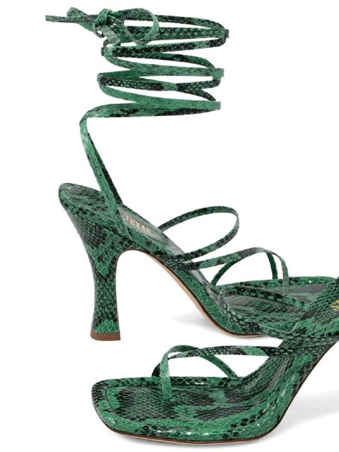 Paris Texas 110mm strappy square-toe sandals - Green