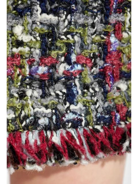 ETRO tweed-bouclé check mini skirt - Black