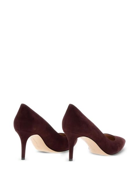 Gianvito Rossi suede heeled pumps - Red