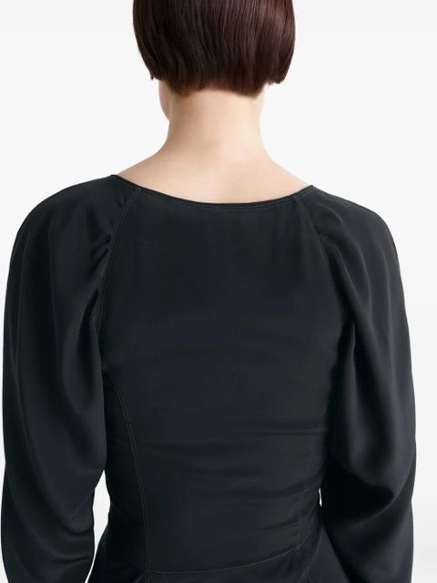 LEMAIRE bias-cut raglan-sleeve midi dress - Black