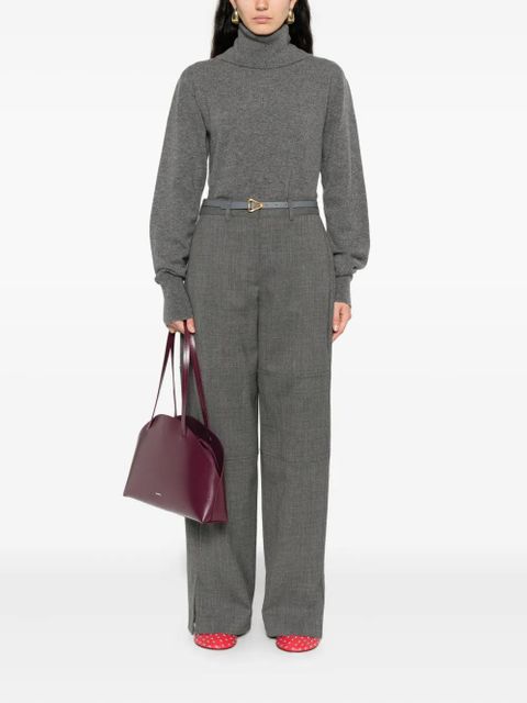 Jil Sander turtleneck cashmere top - Grey
