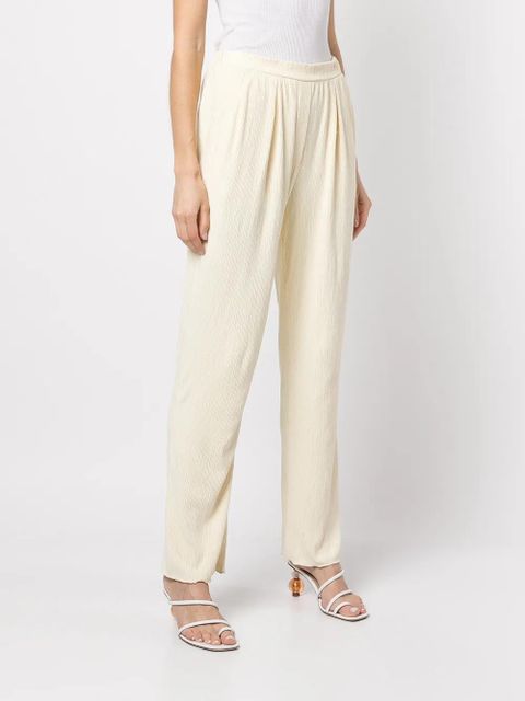 Simkhai plissé straight-leg trousers - Yellow