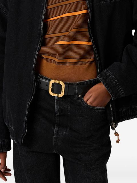 Miu Miu washed wtitching jeans - Black