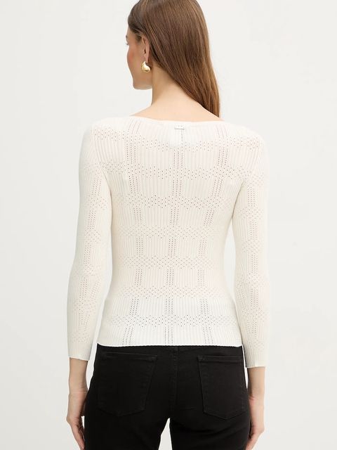 Twinset sweter damski kolor beżowy lekki 261TP3401 - zdjęcie produktu nr 2