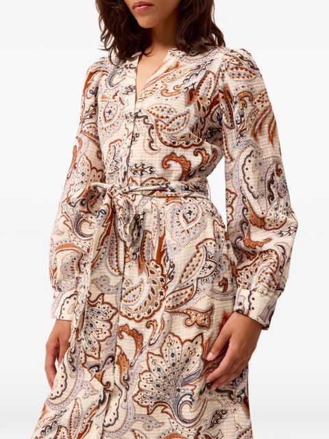 Marie Oliver paisley-print belted maxi dress - Neutrals