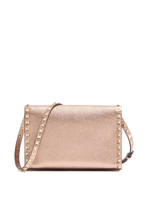 Valentino Garavani Rockstud leather shoulder bag - Pink