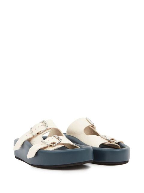 MM6 Maison Margiela padded leather sandals - White