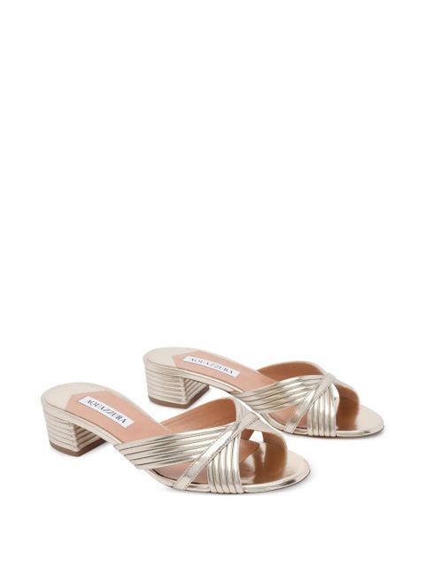 Aquazzura Sundance round-toe sandals - Gold - zdjęcie produktu nr 2