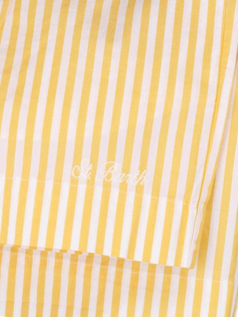 MC2 Saint Barth striped pleated shorts - Yellow
