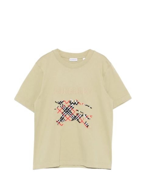 Burberry embroidered-logo T-shirt - Green - zdjęcie produktu nr 1