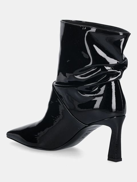 Pollini botki damskie kolor czarny na szpilce SA21267M0NTT0000