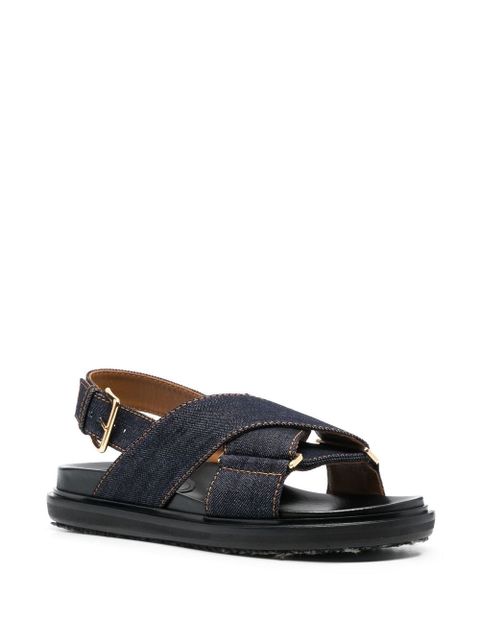 Marni criss-cross denim sandals - Blue - zdjęcie produktu nr 2