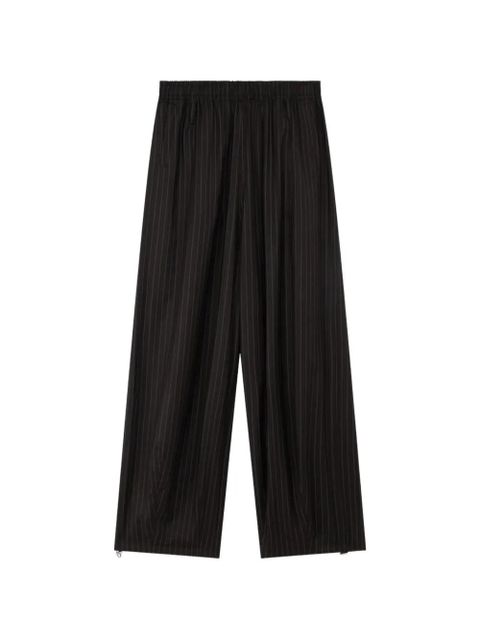 The Frankie Shop Oakdale pinstripe belted palazzo pants - Black