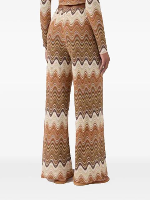 MC2 Saint Barth wave-pattern raschel-knit trousers - Brown - zdjęcie produktu nr 2