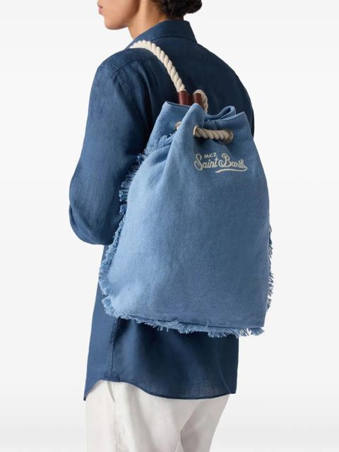 MC2 Saint Barth Boat fringed drawstring backpack - Blue - zdjęcie produktu nr 2