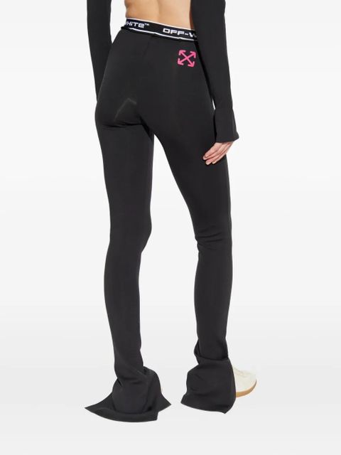 Off-White drawstring split-hem trousers - Black