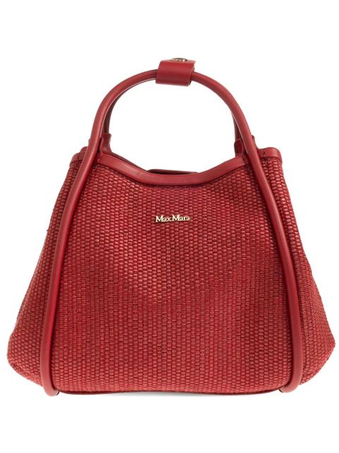Max Mara extra-small Marine woven tote bag - Red - zdjęcie produktu nr 1