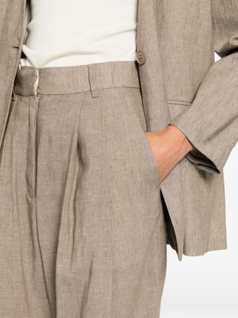 Eleh pleated trousers - Brown