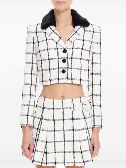 Self-Portrait checked jacket - Neutrals